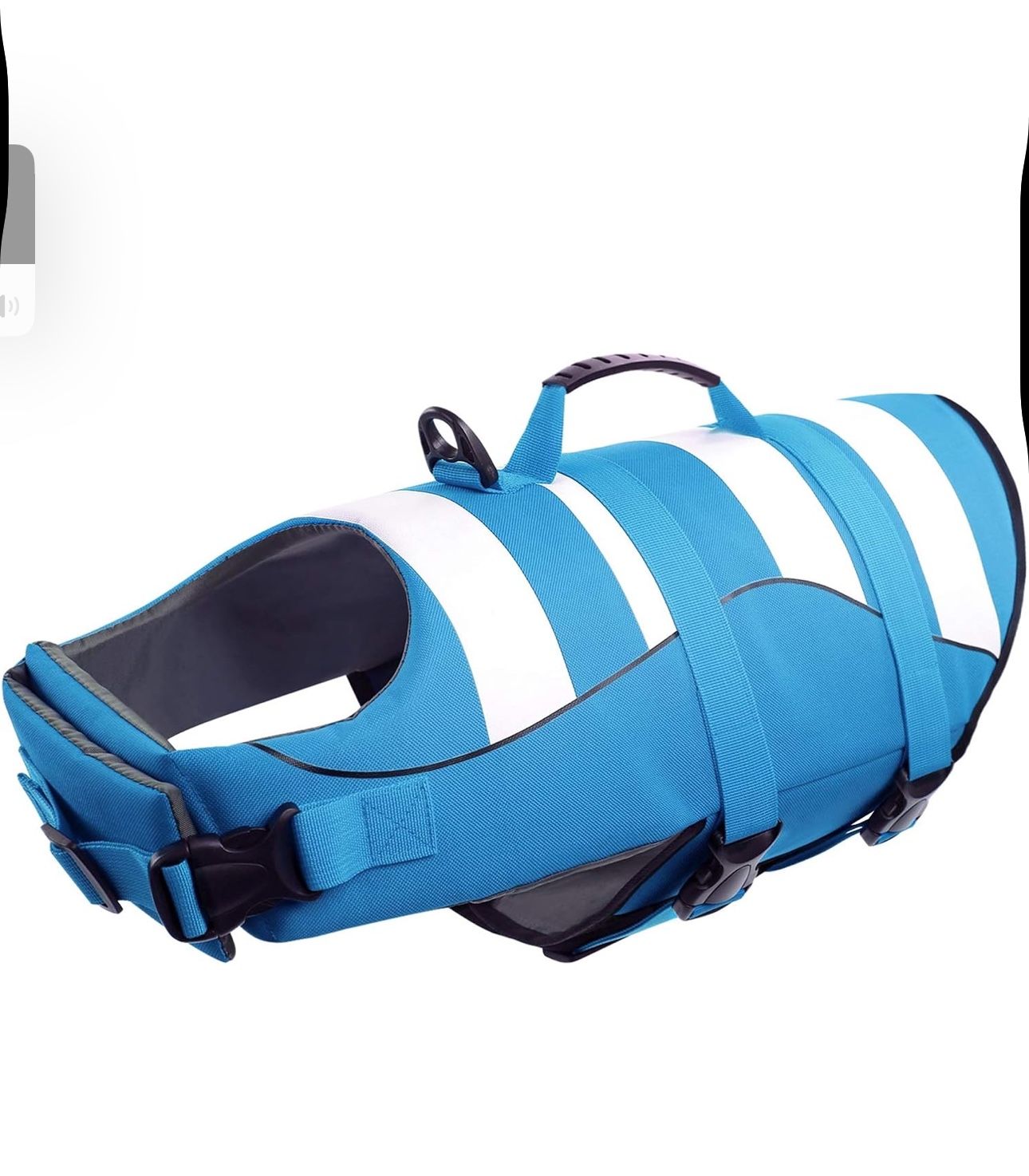 Queenmore Dog Life Jacket Adjustable Rip-Stop Dog Life Vests for Water Safety pet Life Vest with Rescue Handle Safety Vest for Swimming Pool Beach Boa