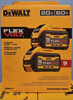 DEWALT FLEXVOLT 9AH LITHIUM-ION BATTERY 2 PACK 
