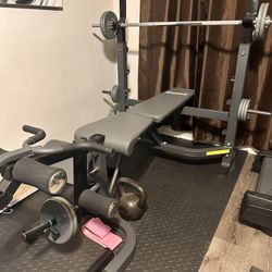 Weight Bench - 100lbs Of Weights, Brand New Bench, Legs 