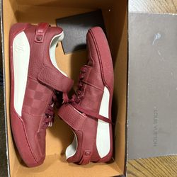 Authentic Louis Vuitton Red Elliptic Damier Sneaker 9 To 9.5 Men 10 To 10.5 Women 