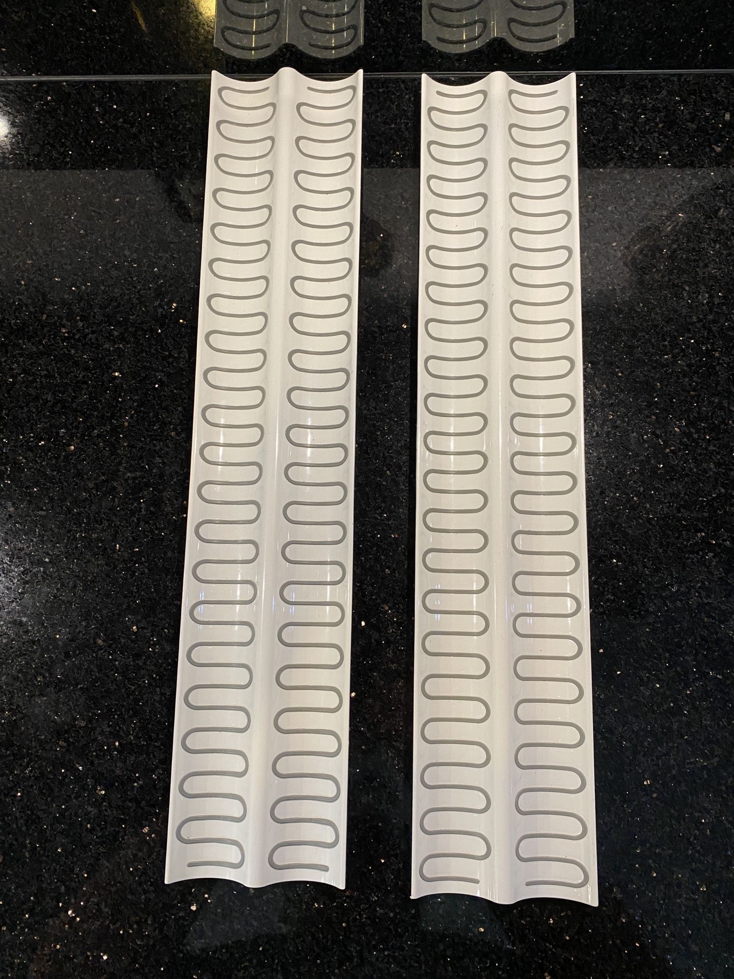 2 IKEA Variera Inserts for Spice Jars White 19.5” ea. Width 3 7/8” ea. 001.772.49