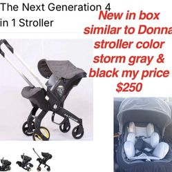 New in box gray & black The Next Generation 4 in 1 Stroller it’s exactly like the doona it’s a Amazon replica $250 firm cash only pick up east Palmdal