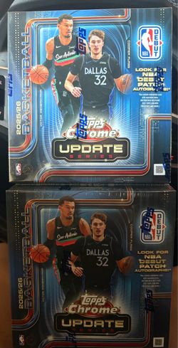TWO MEGA BOX 2025/26 Topps Chrome Basketball Update Series Box x2