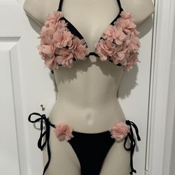 3D Floral Petals Two Piece Bikini Set
