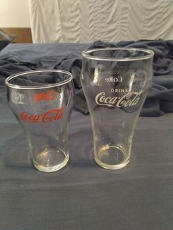 8small item lot antique baby bottles, pair vintage coca cola 12 oz .glasses