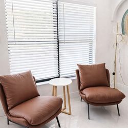 Modern Faux Leather Lounge Chair– Anti-Scratch / Pet Friendly  (2 Units Available)