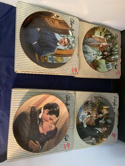 W.J. George Clark Gable & Vivian Leigh Collector’s Plates W/COA