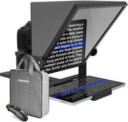 13" Teleprompter for Camera and Ipad, with Free APP & Remote
Compatible with iOS, HD Glass, Adjustable Height & Angle, Aluminum Lightweight, for Video