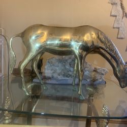 MCM Large Brass Horse 