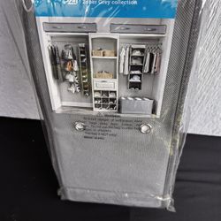 Zober 10-shelf hanging shoe organizer in grey