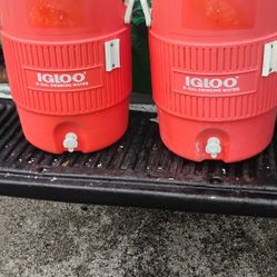 Two 5 Gallon Igloo Water Coolers 