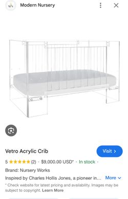Lucite designer crib