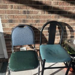 Lot Of 2 Chairs Green Steady 