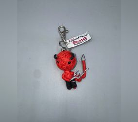 String doll Scratch keychain