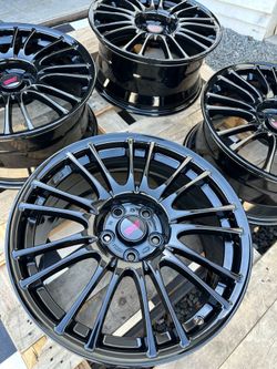Subaru STI 18” Oem BBS wheels 5x114.3 rims Forged Gloss Black