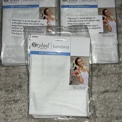 🤍 White Bandanas – Ready for Your Creative Touch! 🤍 10$ obo