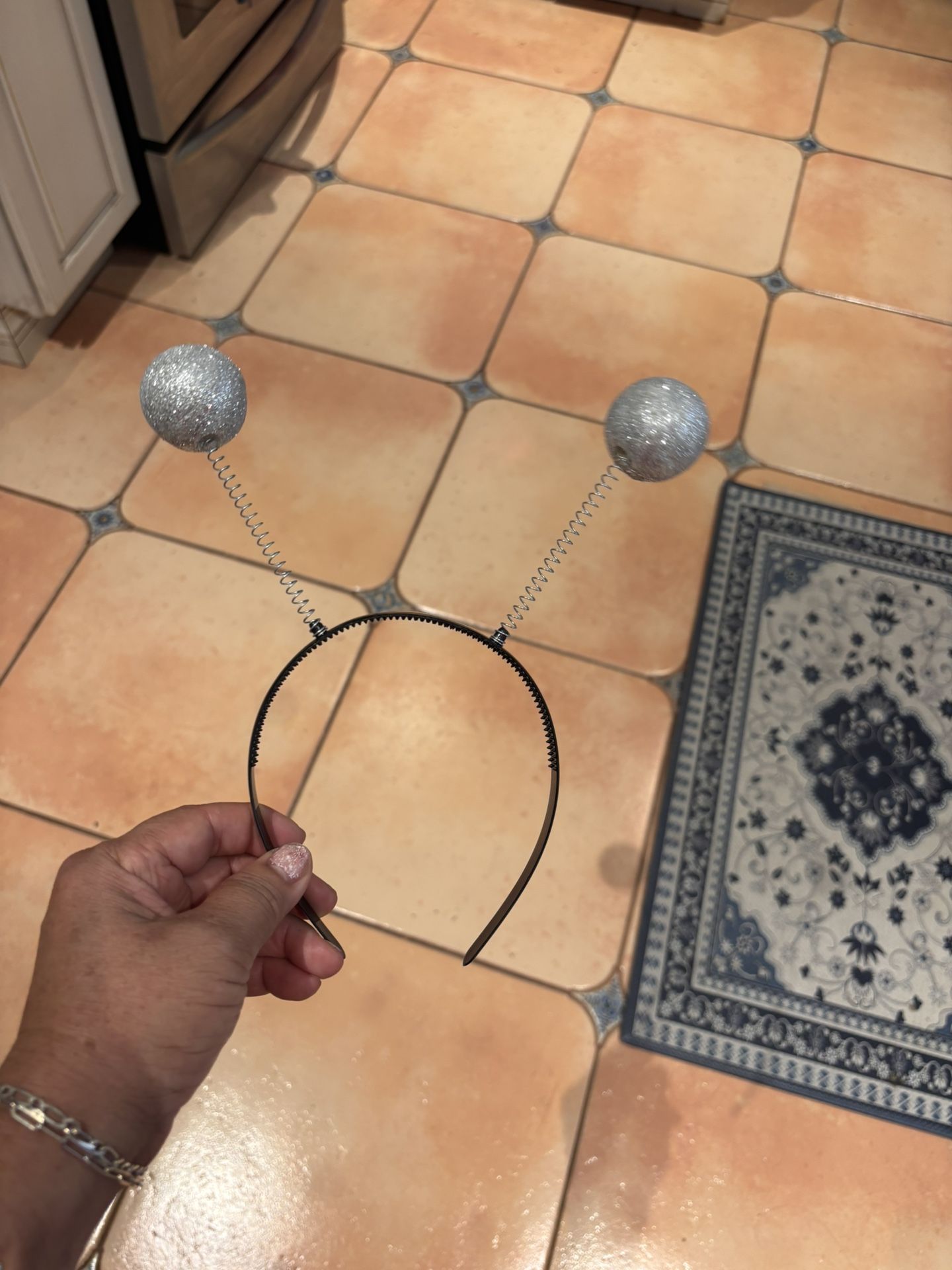 Halloween accessory alien headband silver balls