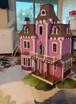 Wooden doll castle