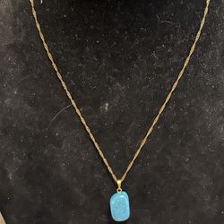 New turquoise gold filled necklace 
