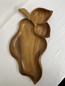 Vintage Monkey Pod Wooden Leaf