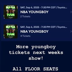NBA Youngboy Concert Tix Toyota Sep 6th