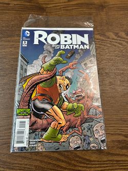 Robin Son of Batman # 5 (DC, 2015) 1st Print Monsters of the Month Variant Cover