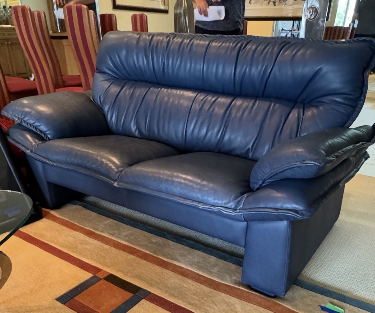 Nicoletti Salotti Italian Designer Sofa & Loveseat, Circa 1980 - Originally $18,500