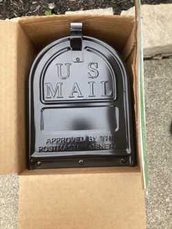 Gibraltar , Black Steel Mailbox Large 