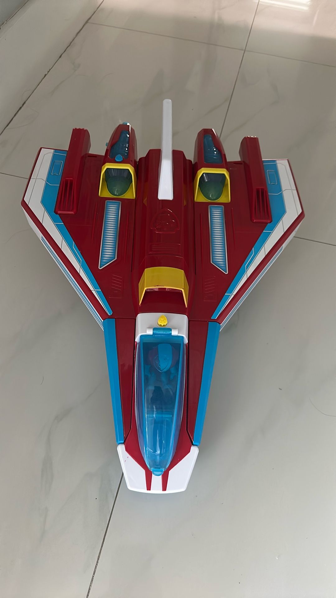 Paw Patrol Mighty Pups Super Paws Jet Command Center Toy Spaceship Plane Sound