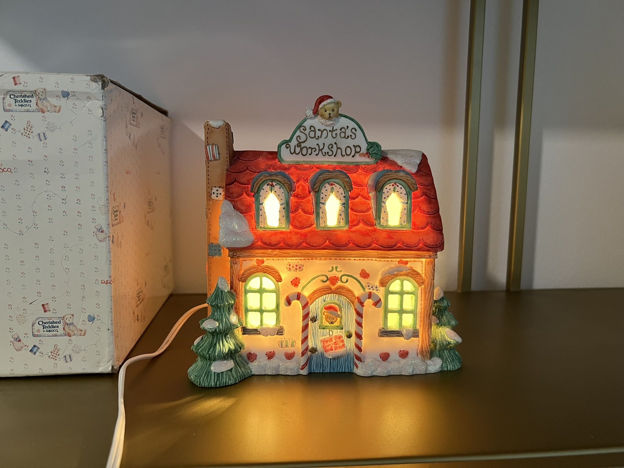 Cherished Teddies Christmas Lamp