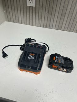 Rigid drill 18 V battery and charger