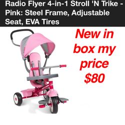 New  Radio Flyer’s City 4-in-1 Stroll 'N Trike® is the ultimate grow-with-me tricycle! Pink 🚨$80 firm cash only east Palmdale