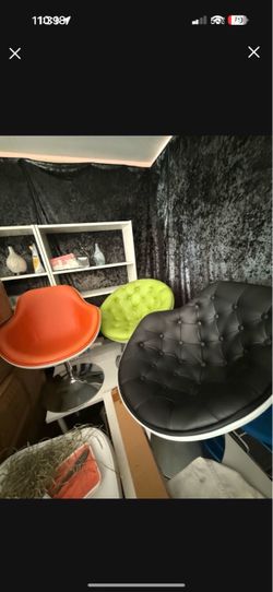 Set of 3 Retro Swivel Accent Chairs