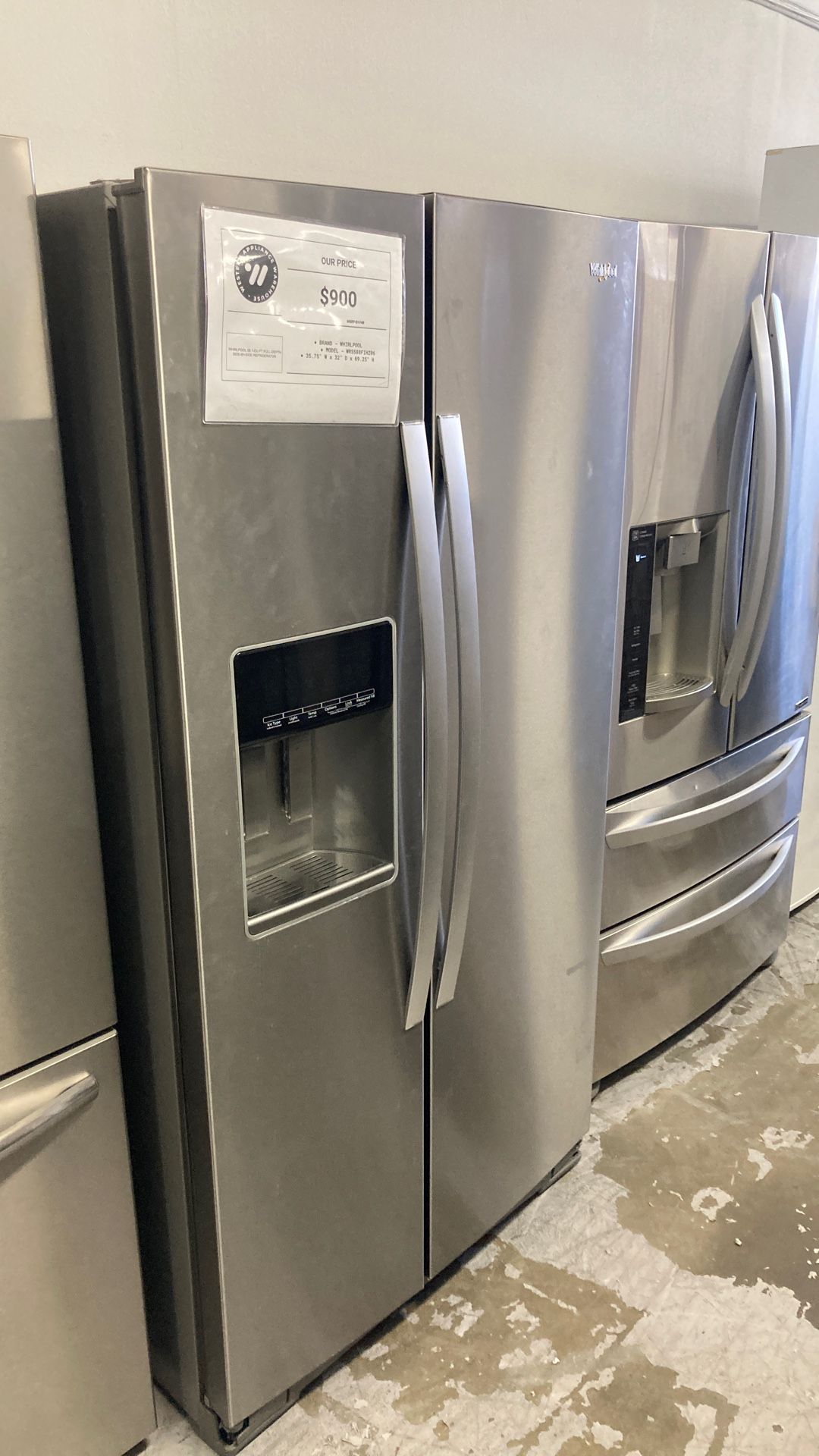 Whirlpool Side By Side Fridge
