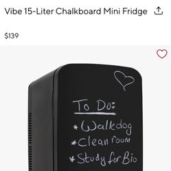 Vibe 15-Liter Chalkboard Mini Fridge