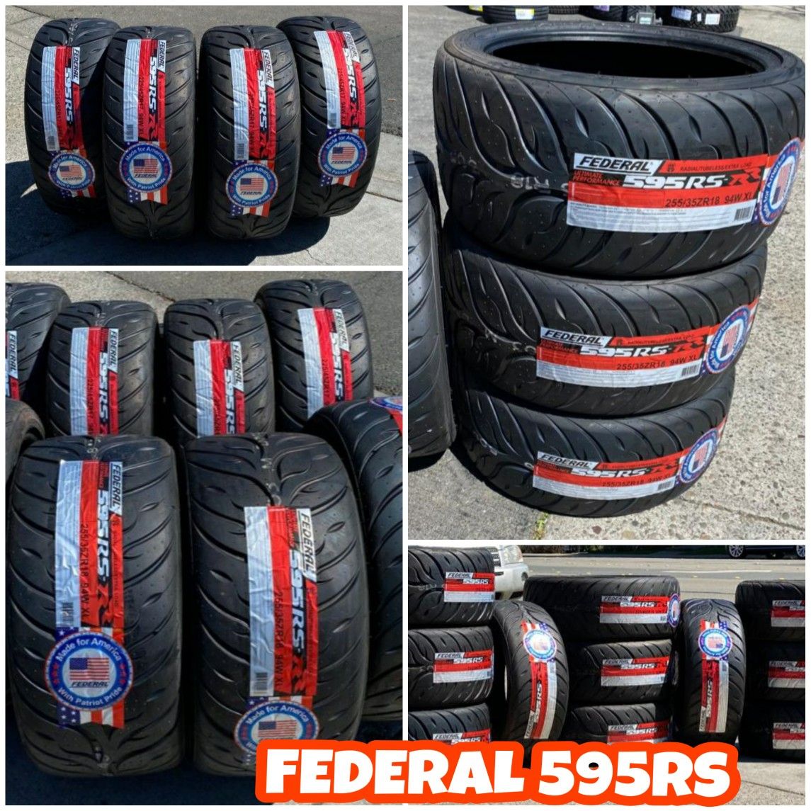 FEDERAL 595RS SPECIAL DISCOUNTS ON PURCHASE OF 4 TIRES OR WHEELS .WE FINANCE, NO CREDIT NEEDED