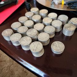 Walking Liberty Half Dollars, Qty 128