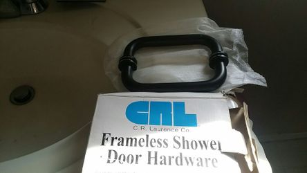 Fram less shower door hardware