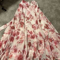 Adorable Flowers Pink Skirt 