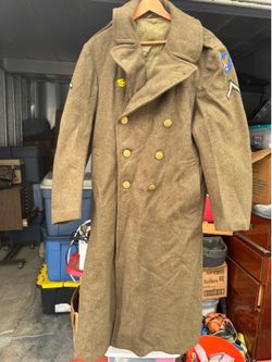 ORIGINAL WWII US ARMY WINTER M1938 GREATCOAT OVERCOAT- MEDIUM/LARGE 40L