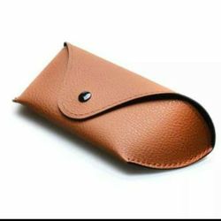 Brown Sanglasses Eyeglasses Protective Case Ray Ban Leather soft Snap Travel Carrying Case