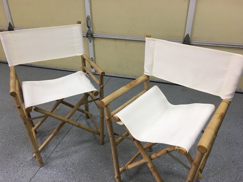 folding bamboo director chairs set of 4