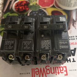 2- 2 Pull 30 Amp Breakers