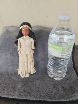Vintage Native American woman doll figure