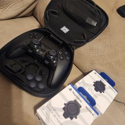 Black Dualsense EdgeBlack Ps5 Dualsense Edge Controller + 2 additional replacement stick module New  Playstation 5