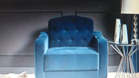 Novogratz Vintage Tufted Armchair, Blue