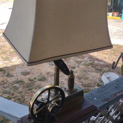 Vintage Knob Creek Metal Lamp 