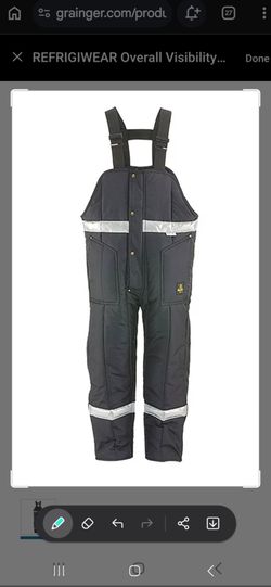 RefrigiWear Insulated Bib Overall with Reflective Tape