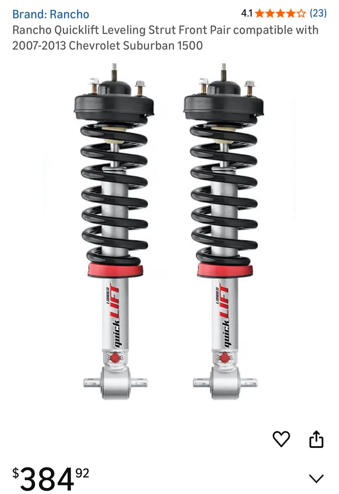 Pair Of RS5000 Rancho Shocks