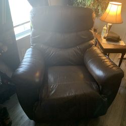 2 Leather Lazy Boi Chairs